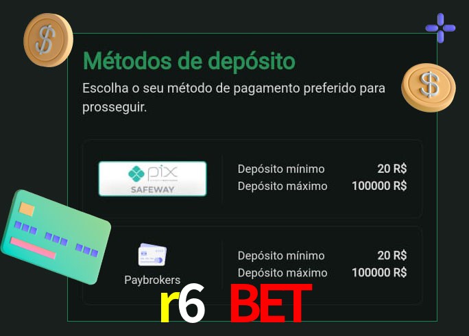 O cassino r6 bet oferece uma grande variedade de métodos de pagamento